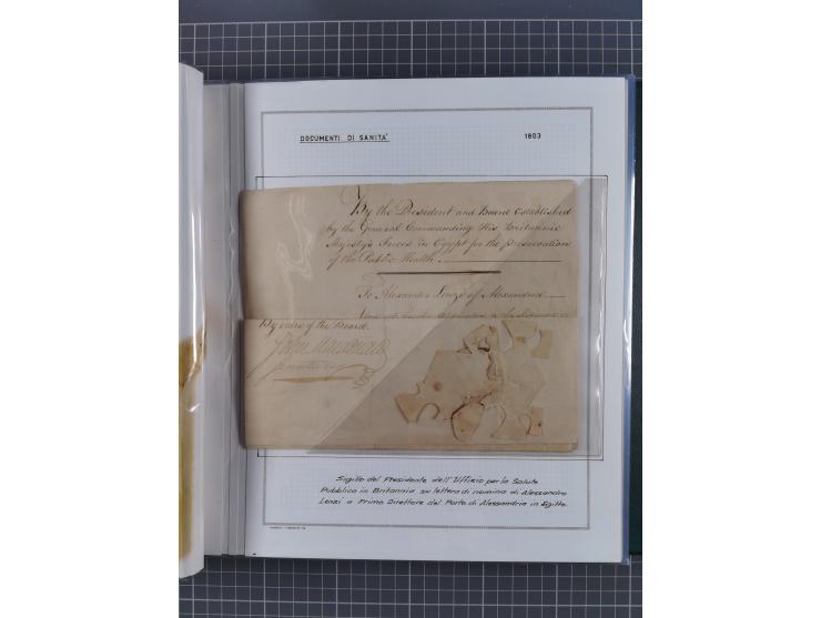 ALLE WELT: 1831/1907, 12 Briefe, meist um 1840, dabei Brief mit papiergedecktem Siegel “President Majesty’s Forces in Egypt …