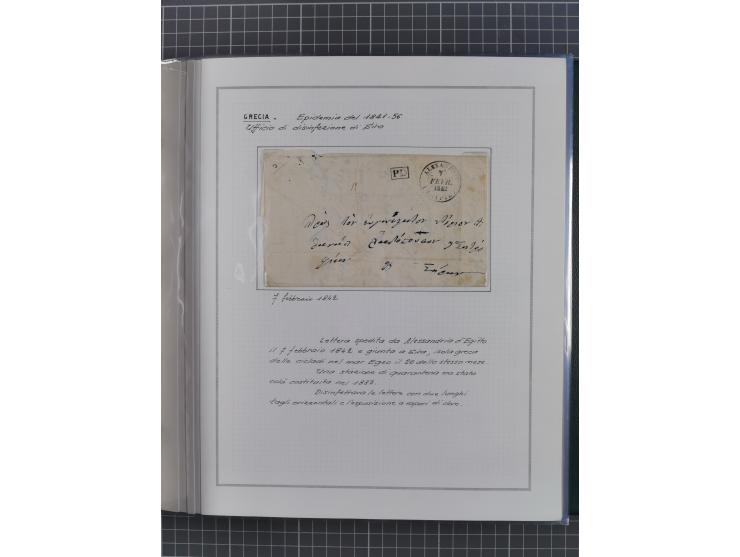 ALLE WELT: 1831/1907, 12 Briefe, meist um 1840, dabei Brief mit papiergedecktem Siegel “President Majesty’s Forces in Egypt …