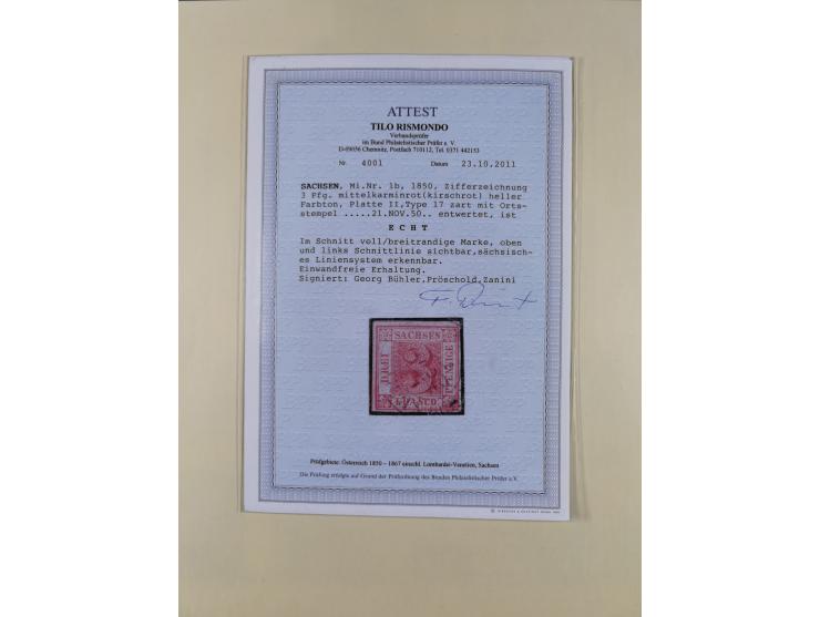 1850/63, gestempelte Sammlung mit u.a. einwandfreier Mi.-Nr. 1b (FA Rismondo BPP), 2IId (FA Vaatz BPP), Mi.-Nr. 12d (FA Rismo