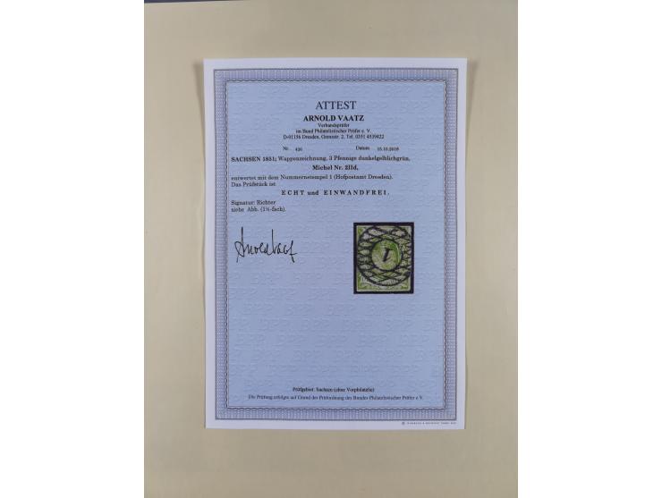 1850/63, gestempelte Sammlung mit u.a. einwandfreier Mi.-Nr. 1b (FA Rismondo BPP), 2IId (FA Vaatz BPP), Mi.-Nr. 12d (FA Rismo