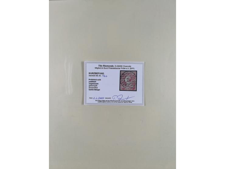 1850/63, gestempelte Sammlung mit u.a. einwandfreier Mi.-Nr. 1b (FA Rismondo BPP), 2IId (FA Vaatz BPP), Mi.-Nr. 12d (FA Rismo