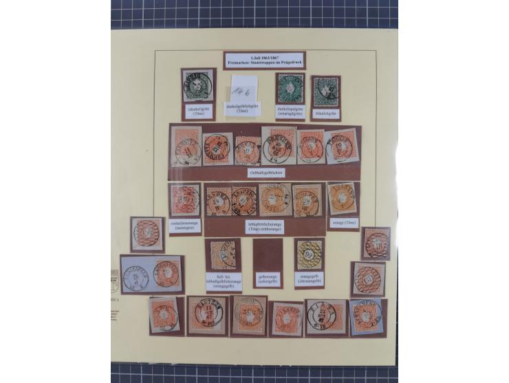 1850/63, gestempelte Sammlung mit u.a. einwandfreier Mi.-Nr. 1b (FA Rismondo BPP), 2IId (FA Vaatz BPP), Mi.-Nr. 12d (FA Rismo