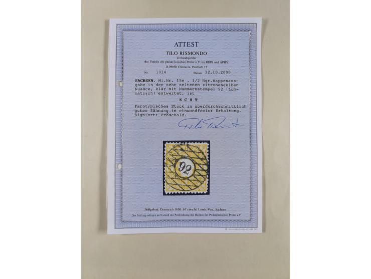 1850/63, gestempelte Sammlung mit u.a. einwandfreier Mi.-Nr. 1b (FA Rismondo BPP), 2IId (FA Vaatz BPP), Mi.-Nr. 12d (FA Rismo