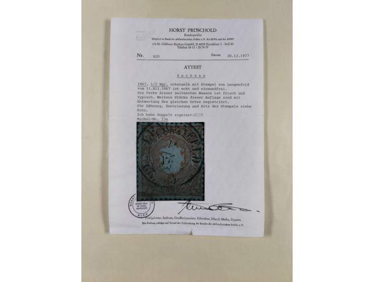 1850/63, gestempelte Sammlung mit u.a. einwandfreier Mi.-Nr. 1b (FA Rismondo BPP), 2IId (FA Vaatz BPP), Mi.-Nr. 12d (FA Rismo