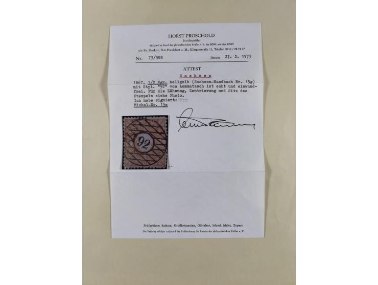 1850/63, gestempelte Sammlung mit u.a. einwandfreier Mi.-Nr. 1b (FA Rismondo BPP), 2IId (FA Vaatz BPP), Mi.-Nr. 12d (FA Rismo