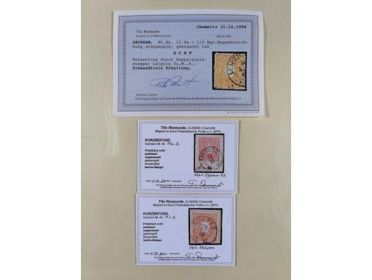 1850/63, gestempelte Sammlung mit u.a. einwandfreier Mi.-Nr. 1b (FA Rismondo BPP), 2IId (FA Vaatz BPP), Mi.-Nr. 12d (FA Rismo