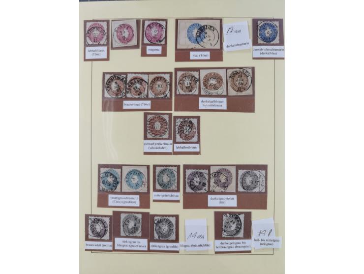 1850/63, gestempelte Sammlung mit u.a. einwandfreier Mi.-Nr. 1b (FA Rismondo BPP), 2IId (FA Vaatz BPP), Mi.-Nr. 12d (FA Rismo