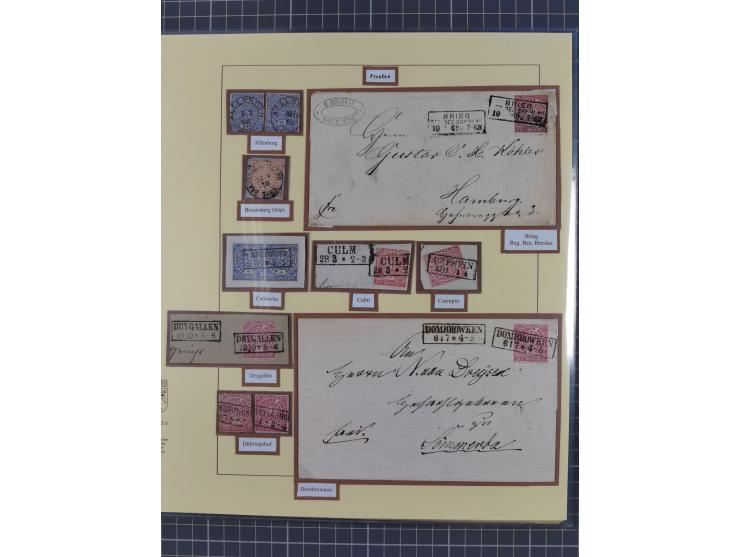 1868/70, gestempelte Sammlung inkl. Dienstmarken und Elass-Lothrigen mit schönen Briefstücken und 14 Briefen und Ganzsachen. 