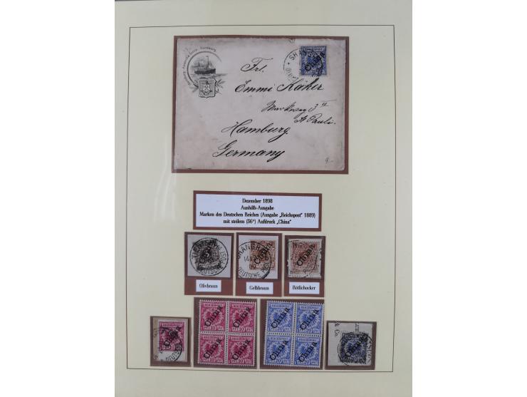 1898/1919, meist gestempelte Sammlung mit besseren und kpl. Ausgaben und bis auf wenige Ausnahmen auf schönen Briefstücken. D