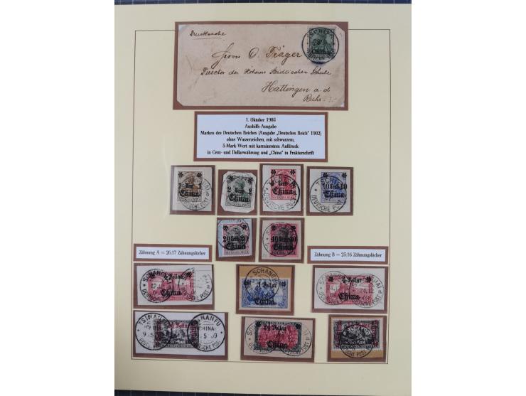 1898/1919, meist gestempelte Sammlung mit besseren und kpl. Ausgaben und bis auf wenige Ausnahmen auf schönen Briefstücken. D