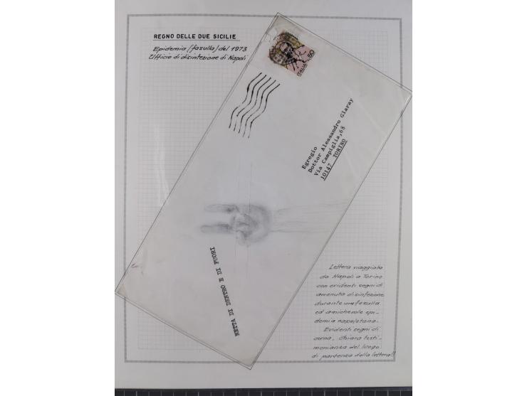 SIZILIEN: 1826/83, 26 Briefe und Dokumente beider Sizilien, dabei Liste illegaler Händler (Hebammen und Aderlassanbieter) im 