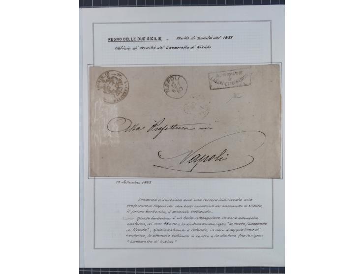 SIZILIEN: 1826/83, 26 Briefe und Dokumente beider Sizilien, dabei Liste illegaler Händler (Hebammen und Aderlassanbieter) im 