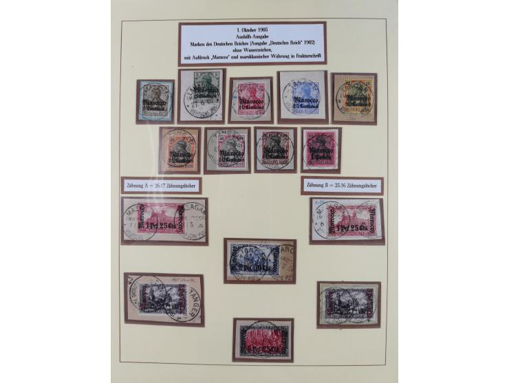 1899/1911, in den Hauptnummern kpl. Sammlung auf Briefstücken mit zusätzlich Mi.-Nr. 17I/II, 18I/II, 19I/I (doppelt sign. Bot