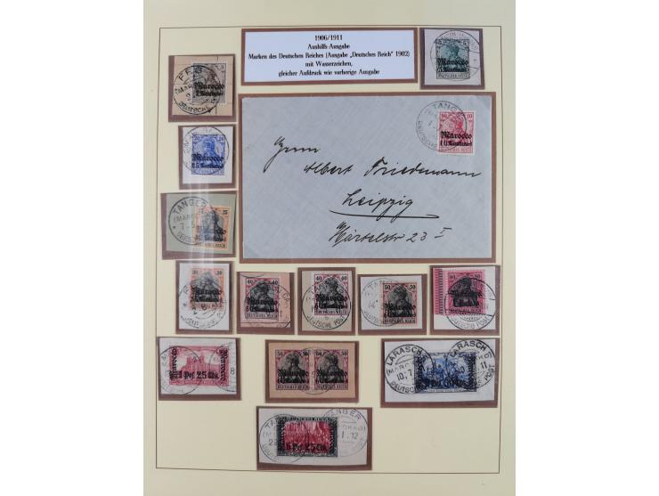 1899/1911, in den Hauptnummern kpl. Sammlung auf Briefstücken mit zusätzlich Mi.-Nr. 17I/II, 18I/II, 19I/I (doppelt sign. Bot