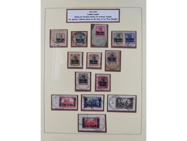 1899/1911, in den Hauptnummern kpl. Sammlung auf Briefstücken mit zusätzlich Mi.-Nr. 17I/II, 18I/II, 19I/I (doppelt sign. Bot