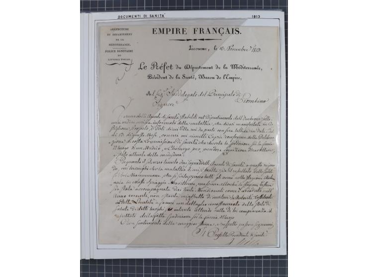 TOSKANA: 1803/1893, 17 Briefe und Dokumente aus dem 19. Jahrhundert inkl. Ra2 "LAZZERETTO SAN / ROCCO DI LIVORNO” der Quarant