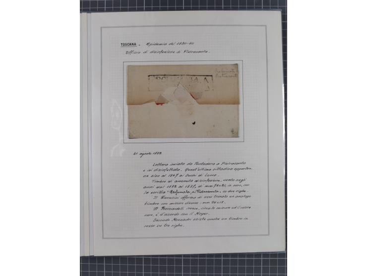 TOSKANA: 1803/1893, 17 Briefe und Dokumente aus dem 19. Jahrhundert inkl. Ra2 "LAZZERETTO SAN / ROCCO DI LIVORNO” der Quarant