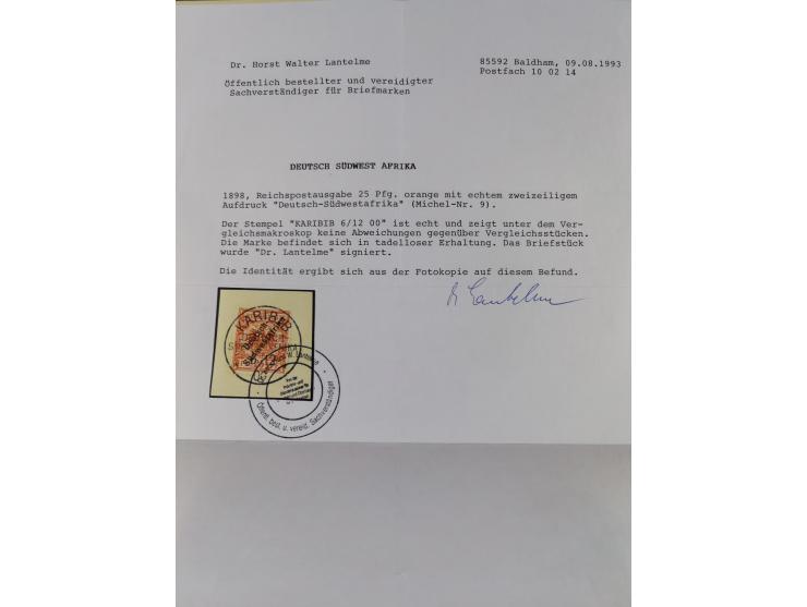 1897/1912, in den Hauptnummern praktisch kpl. Sammlung auf Briefstücken mit wenigen losen Marken. Dabei u.a. Mi.-Nr. 5c (sign