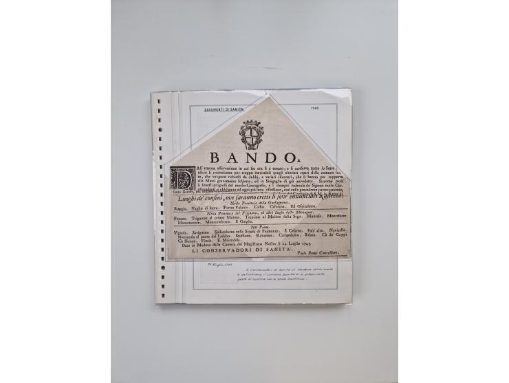MODENA: 1691/1865, über 140 Briefe und Dokumente, viele mit seltenen Stempeln ab ca. 1806, dabei u.a. Expressbrief an den Bür