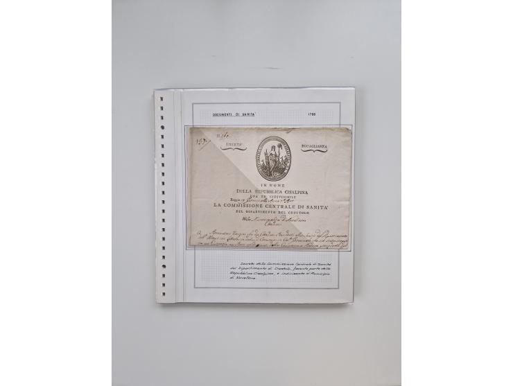 MODENA: 1691/1865, über 140 Briefe und Dokumente, viele mit seltenen Stempeln ab ca. 1806, dabei u.a. Expressbrief an den Bür