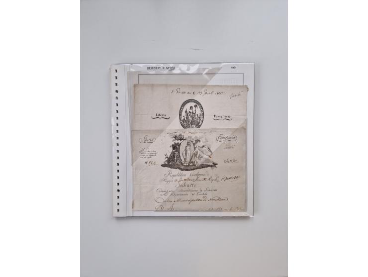 MODENA: 1691/1865, über 140 Briefe und Dokumente, viele mit seltenen Stempeln ab ca. 1806, dabei u.a. Expressbrief an den Bür