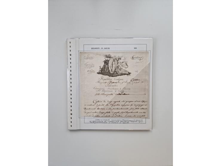 MODENA: 1691/1865, über 140 Briefe und Dokumente, viele mit seltenen Stempeln ab ca. 1806, dabei u.a. Expressbrief an den Bür