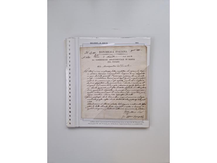 MODENA: 1691/1865, über 140 Briefe und Dokumente, viele mit seltenen Stempeln ab ca. 1806, dabei u.a. Expressbrief an den Bür