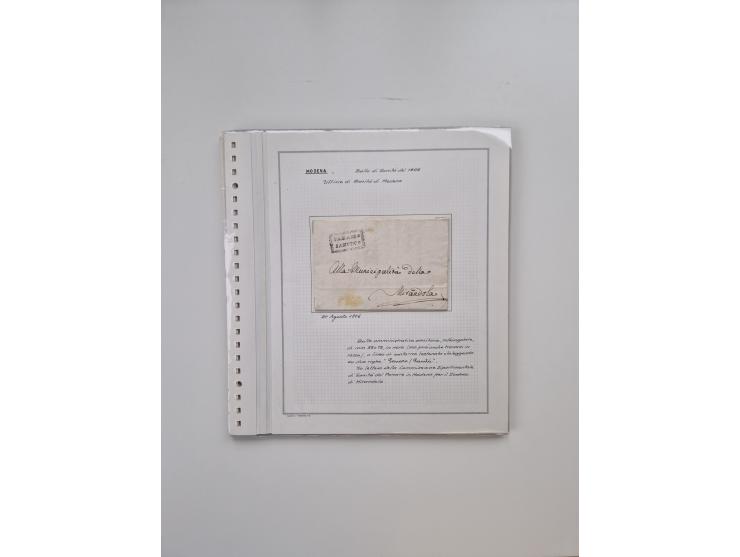 MODENA: 1691/1865, über 140 Briefe und Dokumente, viele mit seltenen Stempeln ab ca. 1806, dabei u.a. Expressbrief an den Bür