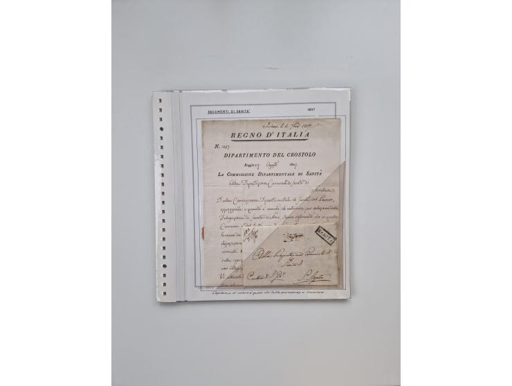 MODENA: 1691/1865, über 140 Briefe und Dokumente, viele mit seltenen Stempeln ab ca. 1806, dabei u.a. Expressbrief an den Bür