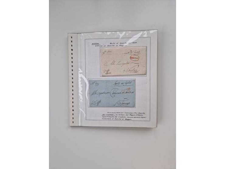 MODENA: 1691/1865, über 140 Briefe und Dokumente, viele mit seltenen Stempeln ab ca. 1806, dabei u.a. Expressbrief an den Bür