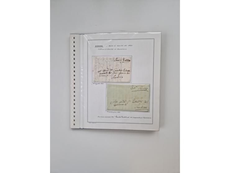 MODENA: 1691/1865, über 140 Briefe und Dokumente, viele mit seltenen Stempeln ab ca. 1806, dabei u.a. Expressbrief an den Bür