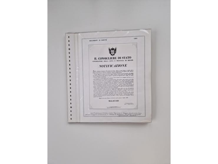 MODENA: 1691/1865, über 140 Briefe und Dokumente, viele mit seltenen Stempeln ab ca. 1806, dabei u.a. Expressbrief an den Bür