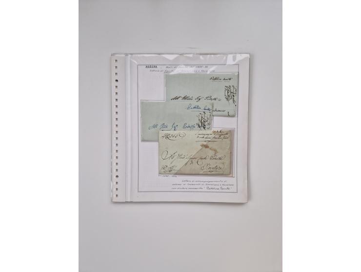 MODENA: 1691/1865, über 140 Briefe und Dokumente, viele mit seltenen Stempeln ab ca. 1806, dabei u.a. Expressbrief an den Bür