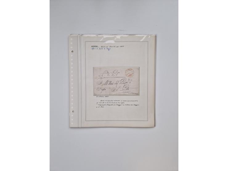 MODENA: 1691/1865, über 140 Briefe und Dokumente, viele mit seltenen Stempeln ab ca. 1806, dabei u.a. Expressbrief an den Bür