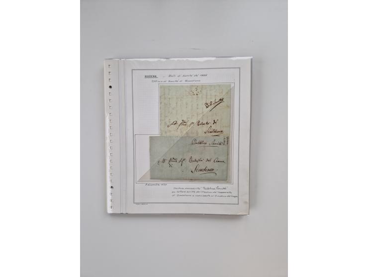 MODENA: 1691/1865, über 140 Briefe und Dokumente, viele mit seltenen Stempeln ab ca. 1806, dabei u.a. Expressbrief an den Bür