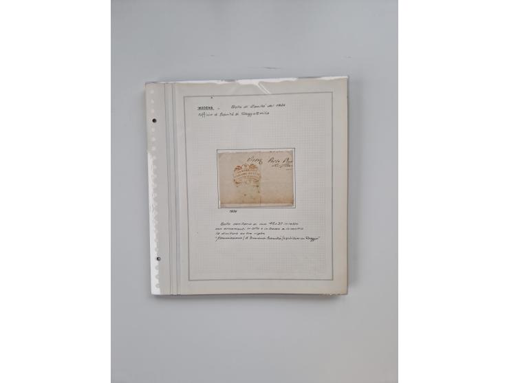 MODENA: 1691/1865, über 140 Briefe und Dokumente, viele mit seltenen Stempeln ab ca. 1806, dabei u.a. Expressbrief an den Bür