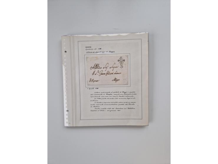 MODENA: 1691/1865, über 140 Briefe und Dokumente, viele mit seltenen Stempeln ab ca. 1806, dabei u.a. Expressbrief an den Bür