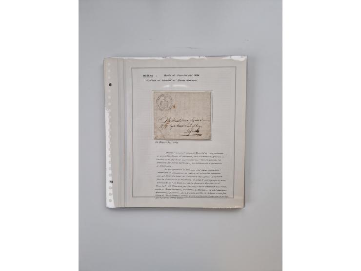 MODENA: 1691/1865, über 140 Briefe und Dokumente, viele mit seltenen Stempeln ab ca. 1806, dabei u.a. Expressbrief an den Bür