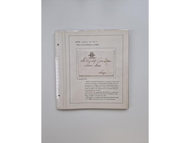 MODENA: 1691/1865, über 140 Briefe und Dokumente, viele mit seltenen Stempeln ab ca. 1806, dabei u.a. Expressbrief an den Bür