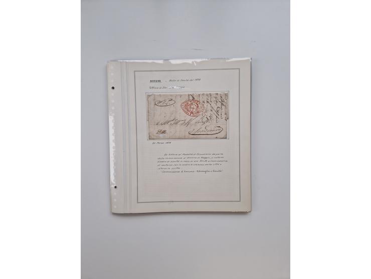 MODENA: 1691/1865, über 140 Briefe und Dokumente, viele mit seltenen Stempeln ab ca. 1806, dabei u.a. Expressbrief an den Bür