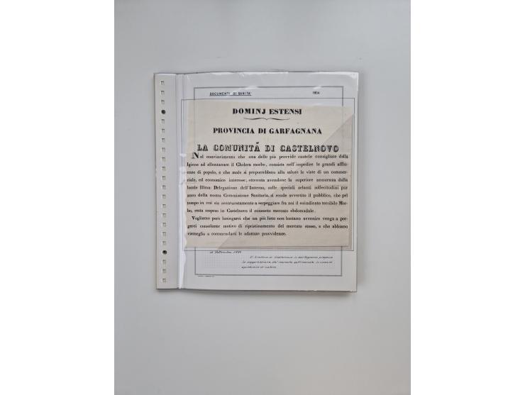 MODENA: 1691/1865, über 140 Briefe und Dokumente, viele mit seltenen Stempeln ab ca. 1806, dabei u.a. Expressbrief an den Bür