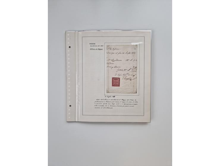 MODENA: 1691/1865, über 140 Briefe und Dokumente, viele mit seltenen Stempeln ab ca. 1806, dabei u.a. Expressbrief an den Bür