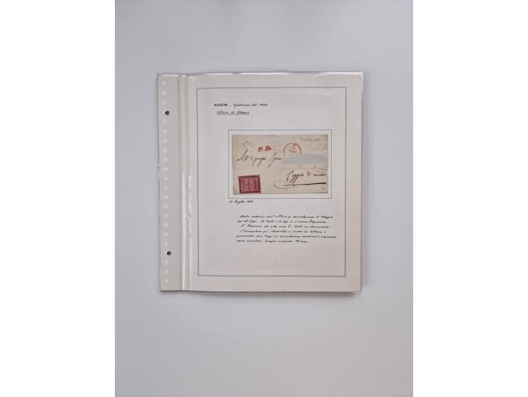 MODENA: 1691/1865, über 140 Briefe und Dokumente, viele mit seltenen Stempeln ab ca. 1806, dabei u.a. Expressbrief an den Bür