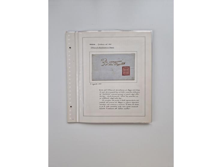 MODENA: 1691/1865, über 140 Briefe und Dokumente, viele mit seltenen Stempeln ab ca. 1806, dabei u.a. Expressbrief an den Bür