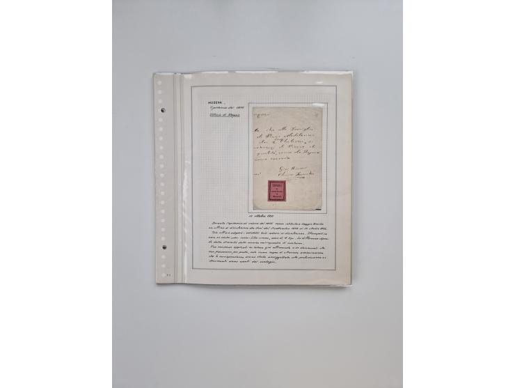 MODENA: 1691/1865, über 140 Briefe und Dokumente, viele mit seltenen Stempeln ab ca. 1806, dabei u.a. Expressbrief an den Bür