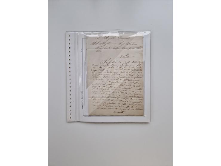 MODENA: 1691/1865, über 140 Briefe und Dokumente, viele mit seltenen Stempeln ab ca. 1806, dabei u.a. Expressbrief an den Bür