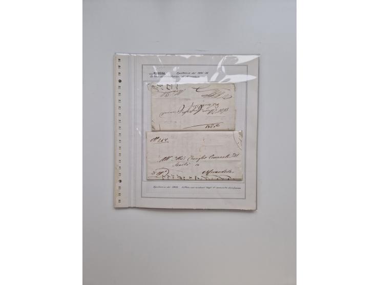 MODENA: 1691/1865, über 140 Briefe und Dokumente, viele mit seltenen Stempeln ab ca. 1806, dabei u.a. Expressbrief an den Bür