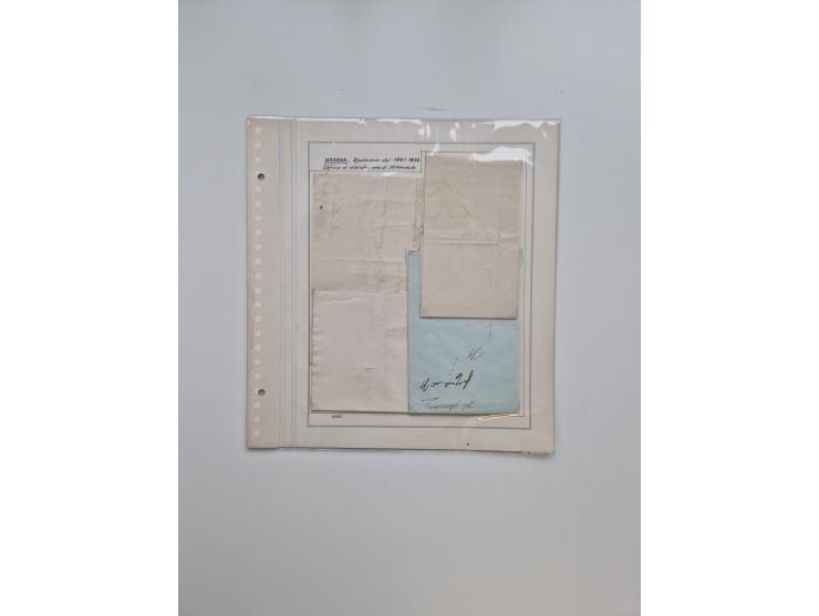 MODENA: 1691/1865, über 140 Briefe und Dokumente, viele mit seltenen Stempeln ab ca. 1806, dabei u.a. Expressbrief an den Bür