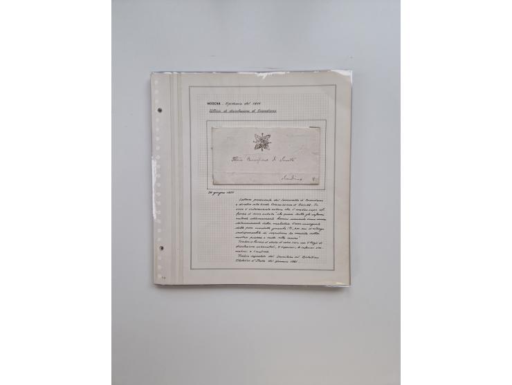 MODENA: 1691/1865, über 140 Briefe und Dokumente, viele mit seltenen Stempeln ab ca. 1806, dabei u.a. Expressbrief an den Bür