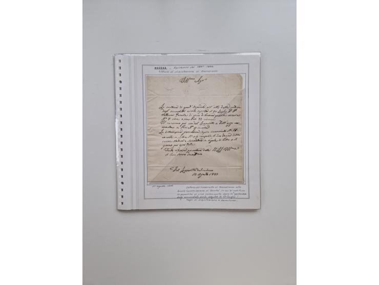 MODENA: 1691/1865, über 140 Briefe und Dokumente, viele mit seltenen Stempeln ab ca. 1806, dabei u.a. Expressbrief an den Bür